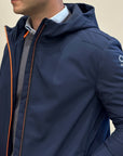 SUNS Giubbotto Uomo Flaminio Micro con cappuccio - DARK BLUE