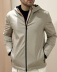 SUNS Giubbotto Uomo Flaminio Micro con cappuccio - BEIGE