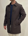 HESKIMO Trench tecnico foderato in lana - moro - Marcello Fontana Shop