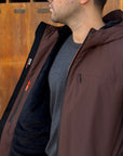 Giubbotto AURELIO Long Velour - Brown - SUNS