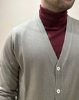 CARDIGAN LANA MERINOS PIETRA - PRIVATI FIRENZE