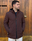 Giubbotto AURELIO Long Velour - Brown - SUNS