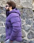 HESKIMO piumino air-short bistretch real down - Viola - Marcello Fontana Shop