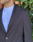 OUTFIT GIACCA IN JERSEY ELASTICIZATO NERO - Marcello Fontana Shop