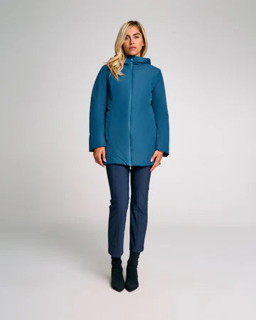 PARKA AURELIA LONG VELOUR PETROL - SUNS
