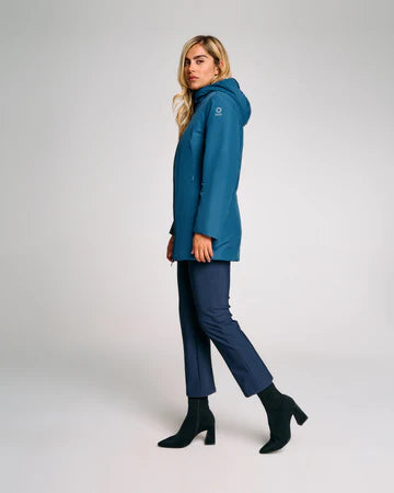 PARKA AURELIA LONG VELOUR PETROL - SUNS