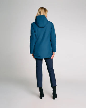 PARKA AURELIA LONG VELOUR PETROL - SUNS