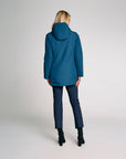 PARKA AURELIA LONG VELOUR PETROL - SUNS