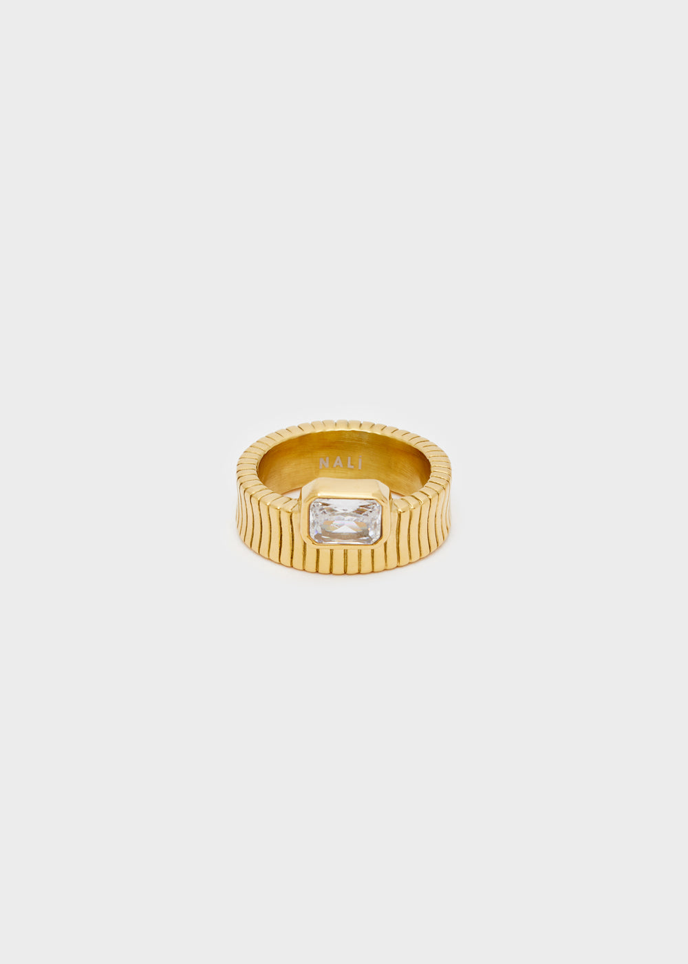 NALI' ANELLO VEA ACC.INOS PIETRA BIANCA - Marcello Fontana Shop