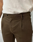 Bro ship Pantalone tk america con pence capri - Cacao - Marcello Fontana Shop