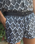 KQ BOXER MARE MOD. ATLANTIC FANTASIA BIANCO/NERO - Marcello Fontana Shop