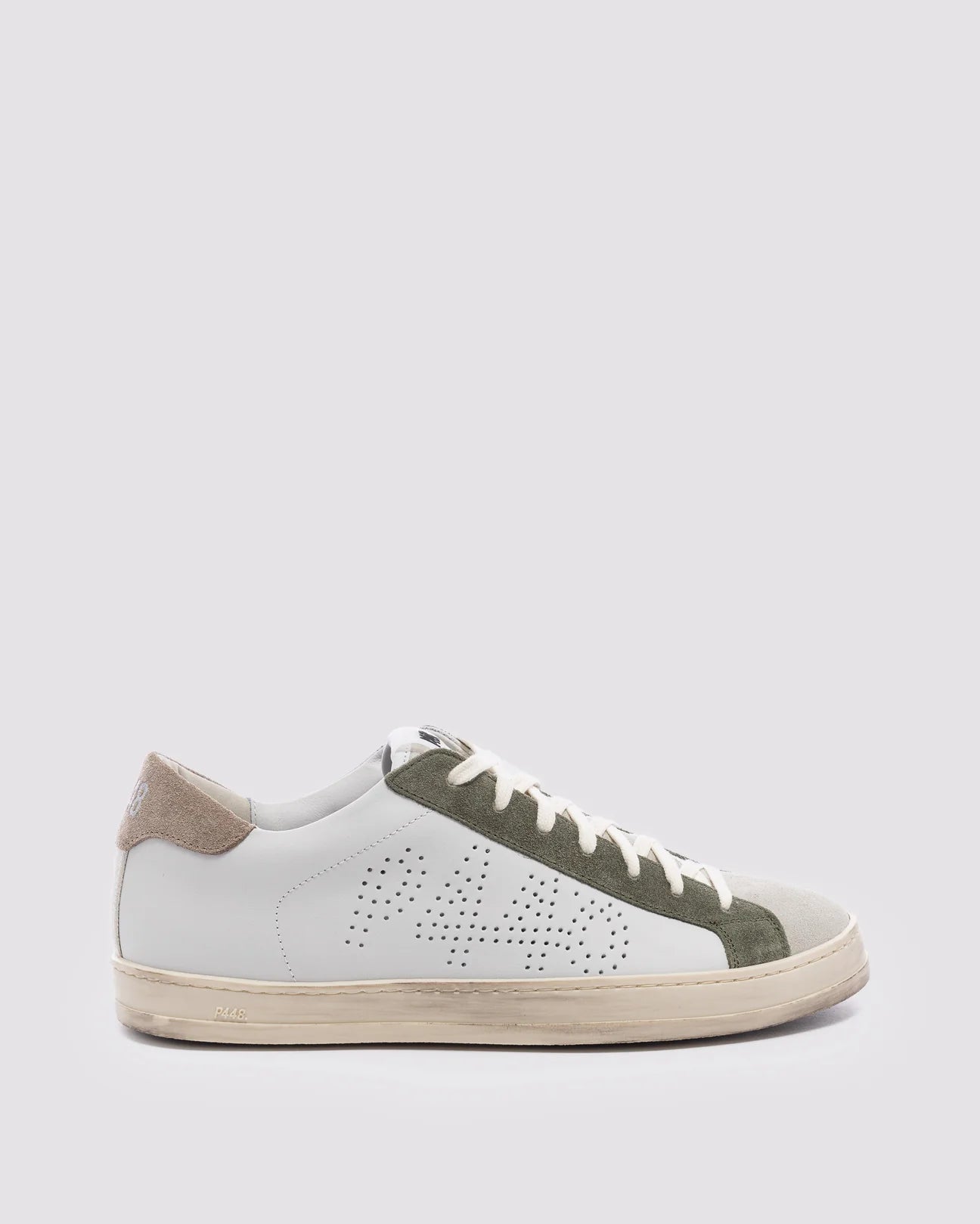 P448 John BEAV White/Khaki - Marcello Fontana Shop