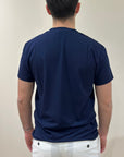MANUEL RITZ T-SHIRT IN JERSEY DI COTONE BLU