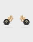 NALI' ORECCHINI FIORE ORO RESINA NERA - Marcello Fontana Shop