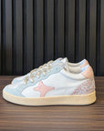 AMA Brand Sneaker Sun 4566 — Bianco Rosa Glitter | Made in Italy