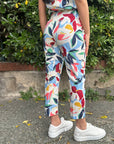 PENNYBLACK FIORDI PANTALONI CAPRI FANTASIA