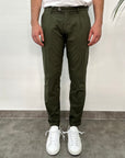 VANDOM PANTALONE GABRIEL IN POPELINE VERDE MILITARE - Marcello Fontana Shop
