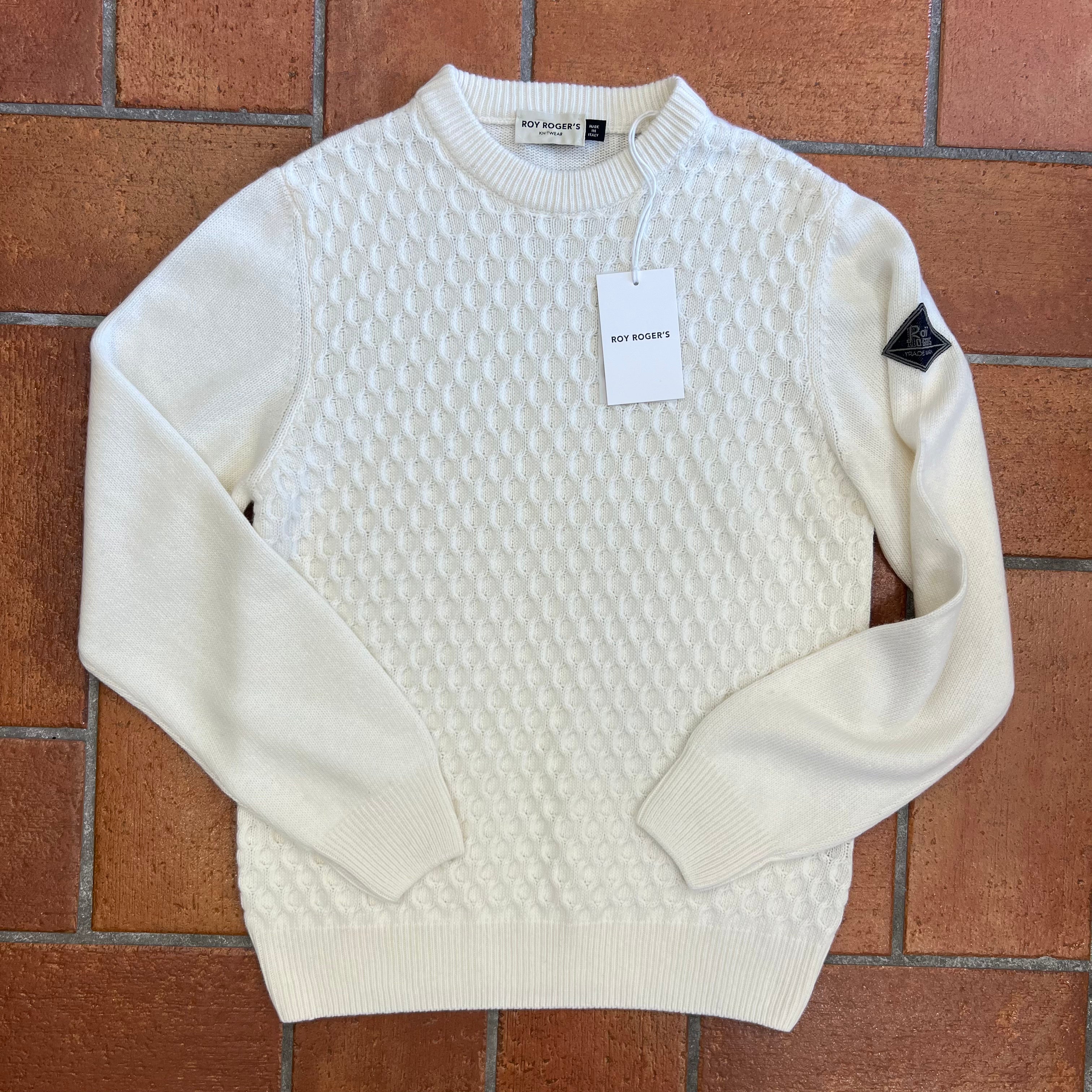 ROY ROGER'S MAGLIONE GIROCOLLO PUNTO NOCE NATURAL - Marcello Fontana Shop