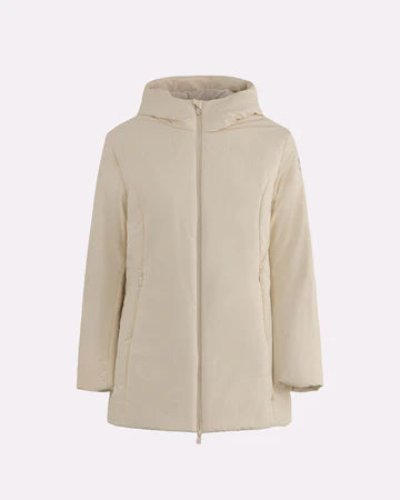 PARKA AURELIA LONG VELOUR OFF WHITE - SUNS