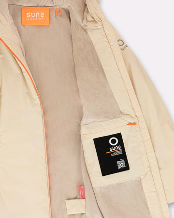 PARKA AURELIA LONG VELOUR OFF WHITE - SUNS