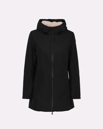 PARKA AURELIA LONG VELOUR BLACK - SUNS