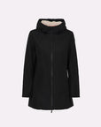 PARKA AURELIA LONG VELOUR BLACK - SUNS