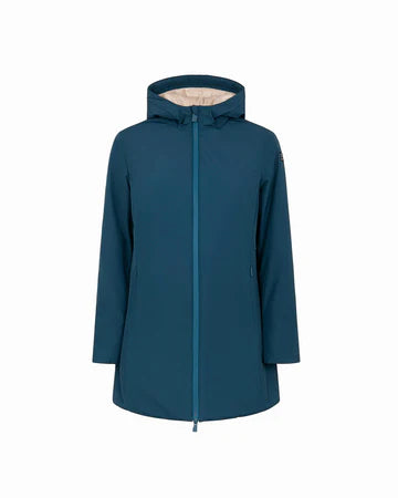PARKA AURELIA LONG VELOUR PETROL - SUNS