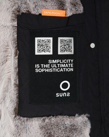 PARKA MARMOLADA FUR BLACK - SUNS
