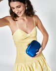 NALI' CLUTCH GIADA METALLIC BLU - Marcello Fontana Shop