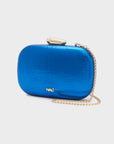 NALI' CLUTCH GIADA METALLIC BLU - Marcello Fontana Shop