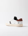 HILL LOW CALF WHITE-BORDEAUX - D.A.T.E. SNEAKERS