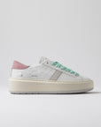 D.A.T.E. HILL LOW PLATFORM CALF WHITE-PINK