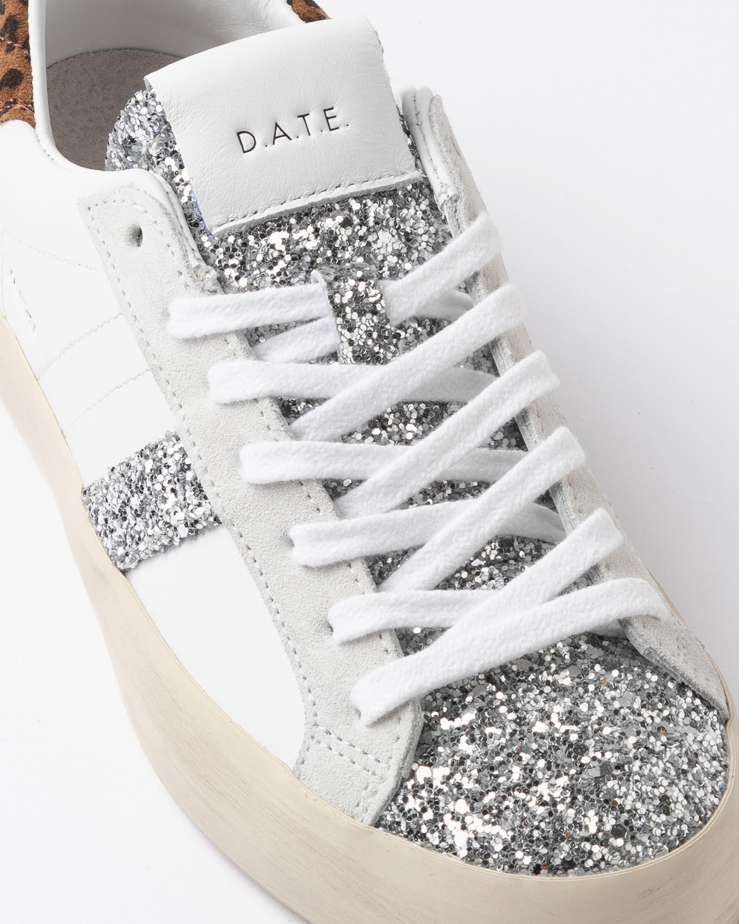 FW25 D.A.T.E. HILL LOW SHINY WHITE-LEOPARD - Marcello Fontana Shop