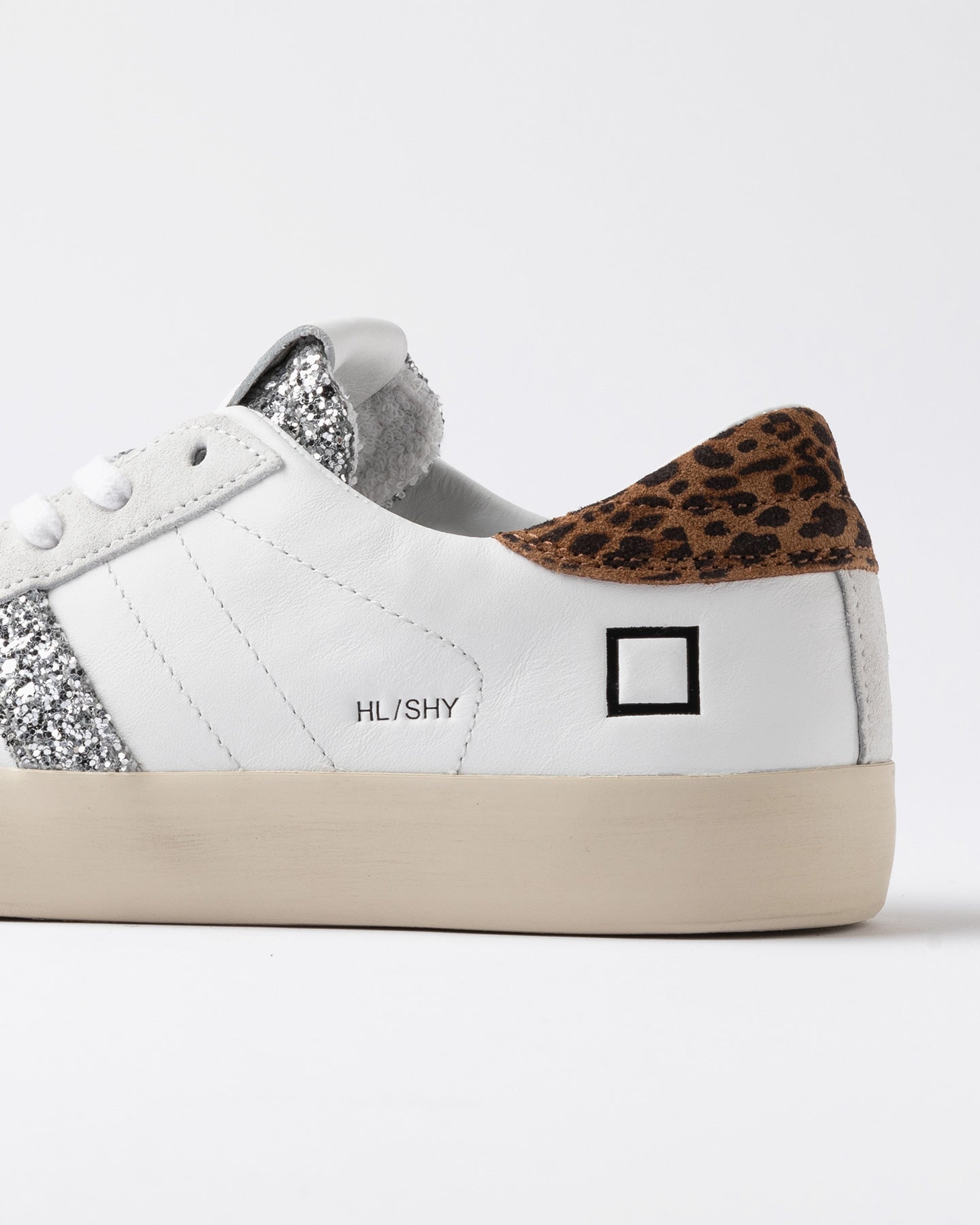FW25 D.A.T.E. HILL LOW SHINY WHITE-LEOPARD - Marcello Fontana Shop
