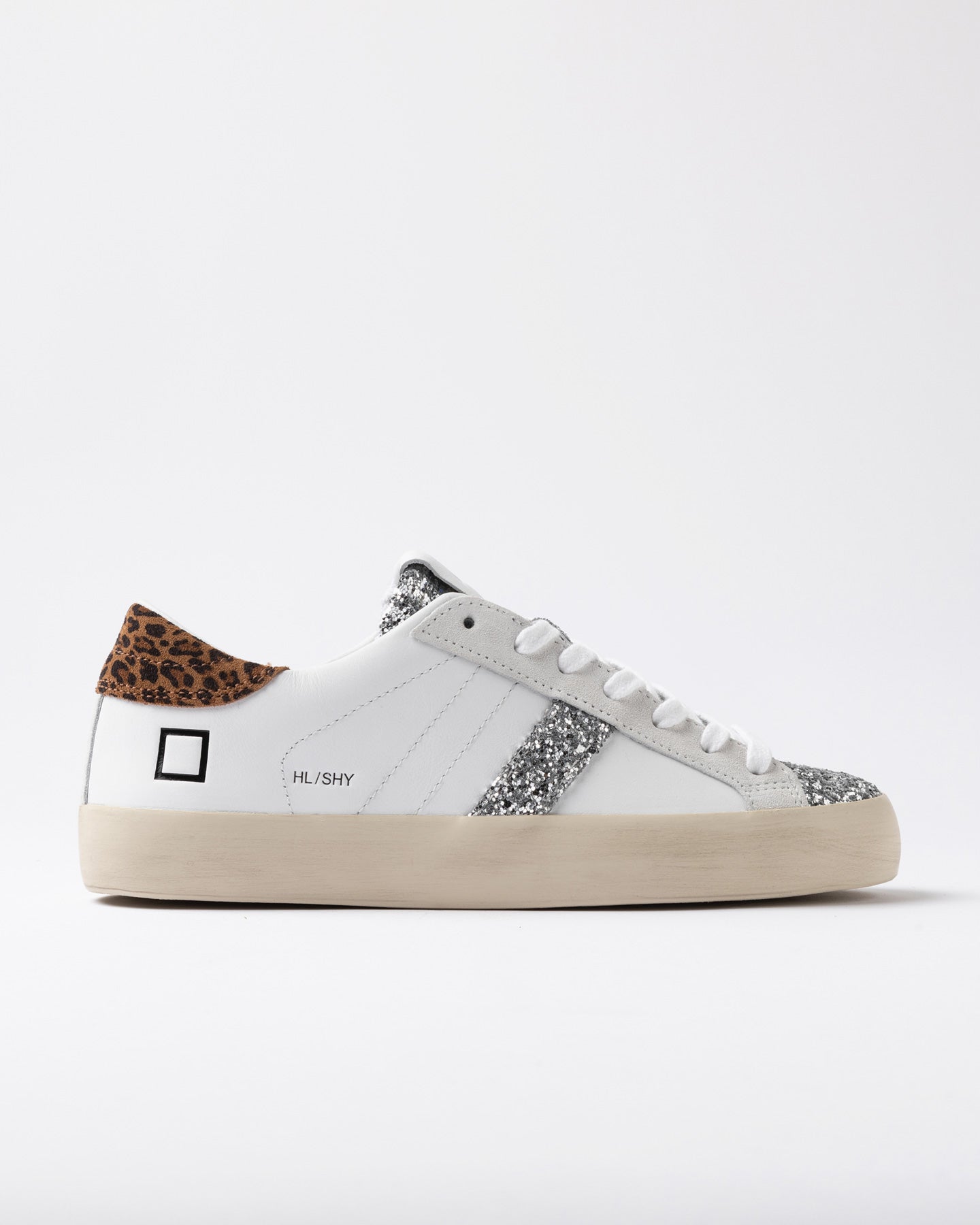 FW25 D.A.T.E. HILL LOW SHINY WHITE-LEOPARD - Marcello Fontana Shop