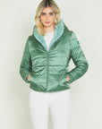 RELISH PIUMINO ECOPELLICCIA FEDRA DOUBLE FACE - VERDE ACQUA - Marcello Fontana Shop