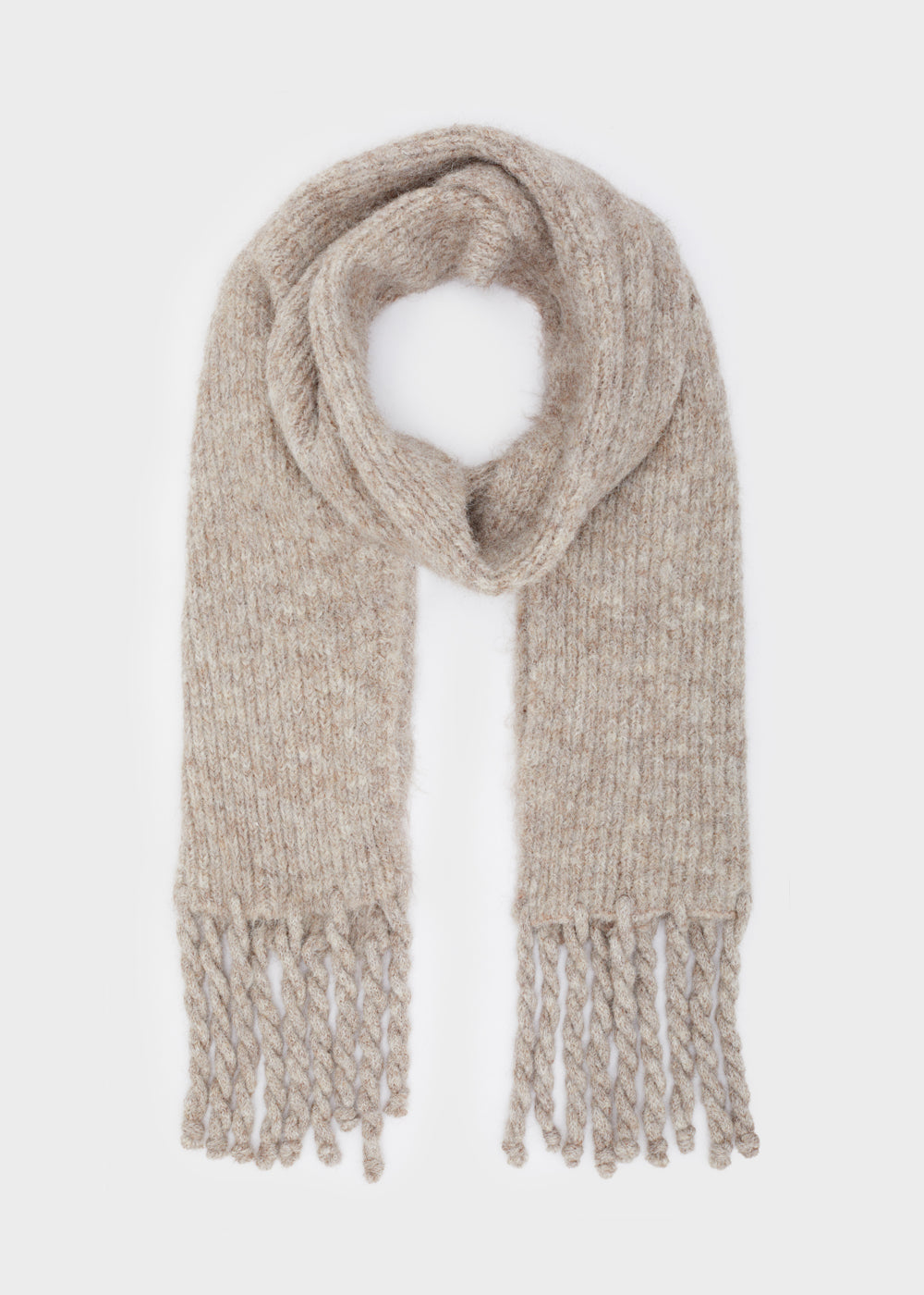 NALI' SCIARPA GWEN CON FRANGE BEIGE - Marcello Fontana Shop