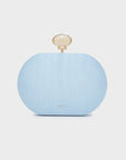 NALI' CLUTCH IOLE TESSUTO WRINKLED CELESTE - Marcello Fontana Shop