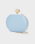 NALI' CLUTCH IOLE TESSUTO WRINKLED CELESTE - Marcello Fontana Shop