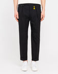 Manuel Ritz pantalone doppia pinces fresco di lana stretch nero