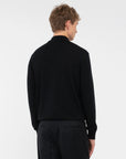 MANUEL RITZ MAGLIA MEZZO COLLO IN PURA LANA NERO - Marcello Fontana Shop
