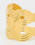 Bracciale over regolabile lavorato oro