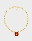 COLLANA VALE CON PIETRA - ROSSO - NALI'