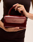 BORSA PHOEBE A MANO RIGIDA BORDEAUX - NALI' - Marcello Fontana Shop