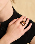 ANELLO VALE CON PIETRA ROSSO - NALI'