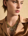 COLLANA ELIS FIORE PENDENTE E PIETRE ORO - NALI'