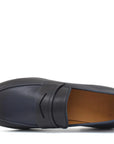 ROSSI Mocassino in vitello naturale colore blu sfumato con fondo in gomma cucito - Marcello Fontana Shop