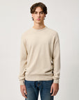 ROY ROGER'S - MAGLIA GIROCOLLO IN LANA E CASHMERE - BEIGE