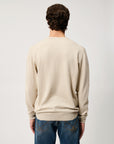 ROY ROGER'S - MAGLIA GIROCOLLO IN LANA E CASHMERE - BEIGE