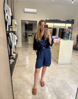 SAIPH SHORTS IN LINO BLU - COD.95268
